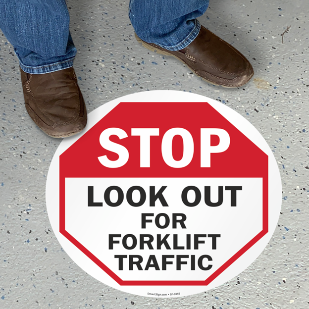 Floor Graphic forklift warning